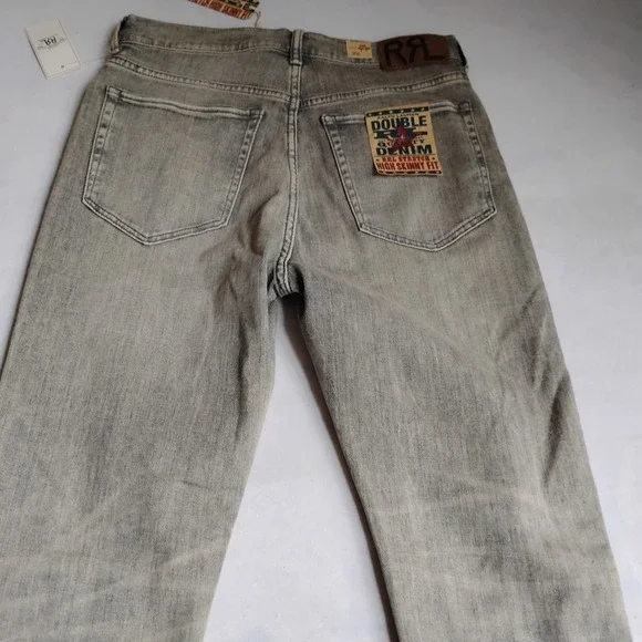 RRL Ralph Lauren Jeans 28 Womens Skinny Stretch Fit Slim Grey Classic New - Picture 2 of 16